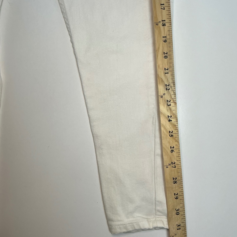 Levis Womens White Denim Leggings Skinny Jeans Stretch 30x30 Cotton Blend - Picture 7 of 12